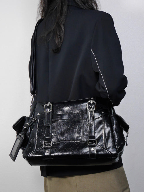 Sweet and Cool Style Large-Capacity Tote Bag|Color:Black