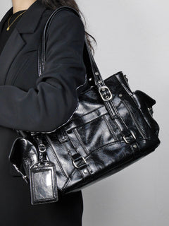 Sweet and Cool Style Large-Capacity Tote Bag|Color:Black