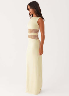 Round Neck Sleeveless Knit Maxi Dress|Color:White