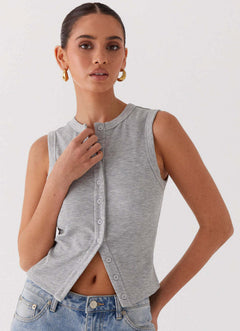 Double-Breasted Geometric Print Vest|Color:Gray