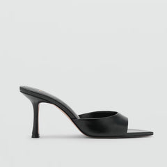 Patent Leather High-Heeled Sandals|Color:Black