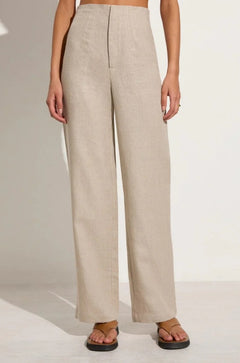 Square Collar Cotton Vest & Pants Set|Color:Beige