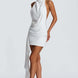 Draped Halter Mini Dress Fonley