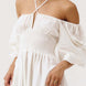 Off-The-Shoulder Smocked Linen Maxi Dress Fonley
