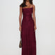 Floral Devoré Cowl Neck Maxi Dress Fonley