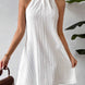 Textured Halter A-Line Mini Dress Fonley