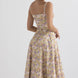 Floral Print Corset Midi Dress Fonley