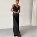 Cowl Neck Satin Maxi Dress Fonley