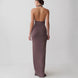 Draped Halter Knot Maxi Dress Fonley