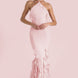 Ruffle Halter Mermaid Maxi Dress Fonley