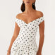 Off-The-Shoulder Polka Dot Mini Dress Fonley