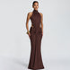 Cut-Out Halter Neck Maxi Dress Fonley