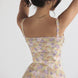 Floral Print Corset Midi Dress Fonley