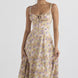 Floral Print Corset Midi Dress Fonley