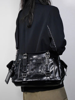 Sweet and Cool Style Large-Capacity Tote Bag|Color:Black