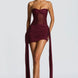Sheer Panel Ruched Mini Dress Fonley