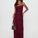Floral Devoré Cowl Neck Maxi Dress Fonley