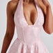 Jacquard Halter Midi Dress Fonley