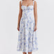 Floral Print Corset Midi Dress Fonley