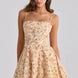 Floral Strappy Corset Mini Dress Fonley