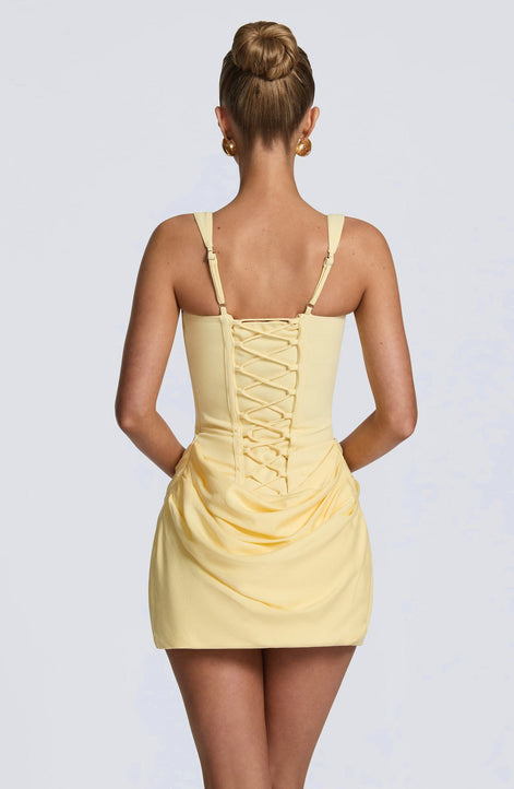 Corset Bodice Ruched Mini Dress Fonley