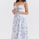 Floral Print Corset Midi Dress Fonley