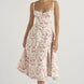 Floral Print Corset Midi Dress Fonley