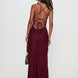Floral Devoré Cowl Neck Maxi Dress Fonley