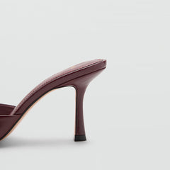 Patent Leather High-Heeled Sandals|Color:Red