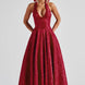 Jacquard Halter Midi Dress Fonley