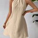 Textured Halter A-Line Mini Dress Fonley
