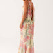 Floral Strapless Scarf Maxi Dress Fonley