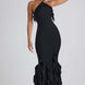 Ruffle Halter Mermaid Maxi Dress Fonley