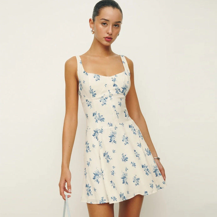 Floral Sweetheart Mini Dress Fonley