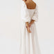 Off-The-Shoulder Smocked Linen Maxi Dress Fonley