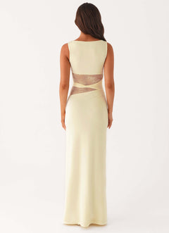Round Neck Sleeveless Knit Maxi Dress|Color:White