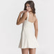 Sheer Panel Halter Maxi Dress Fonley