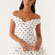 Off-The-Shoulder Polka Dot Mini Dress Fonley