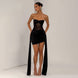 Sheer Panel Ruched Mini Dress Fonley
