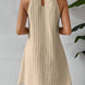 Textured Halter A-Line Mini Dress Fonley