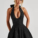 Jacquard Halter Midi Dress Fonley