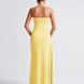 Strapless Bandeau Thigh-Split Maxi Gown Fonley
