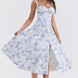 Floral Print Corset Midi Dress Fonley