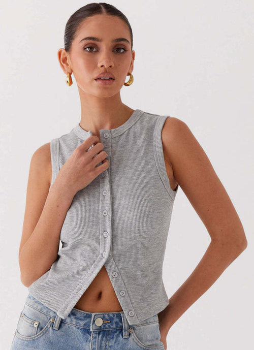 Double-Breasted Geometric Print Vest|Color:Gray