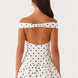 Off-The-Shoulder Polka Dot Mini Dress Fonley