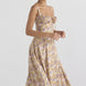 Floral Print Corset Midi Dress Fonley