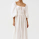 Off-The-Shoulder Smocked Linen Maxi Dress Fonley