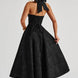 Jacquard Halter Midi Dress Fonley