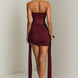 Sheer Panel Ruched Mini Dress Fonley