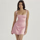 Sheer Panel Halter Maxi Dress Fonley